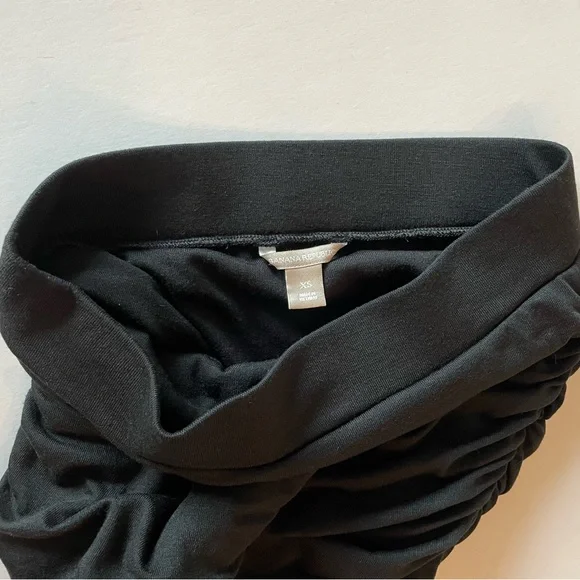 Banana Republic Black Ruched Soft Knit Bodycon Mini Skirt Size XS - Picture 3 of 15